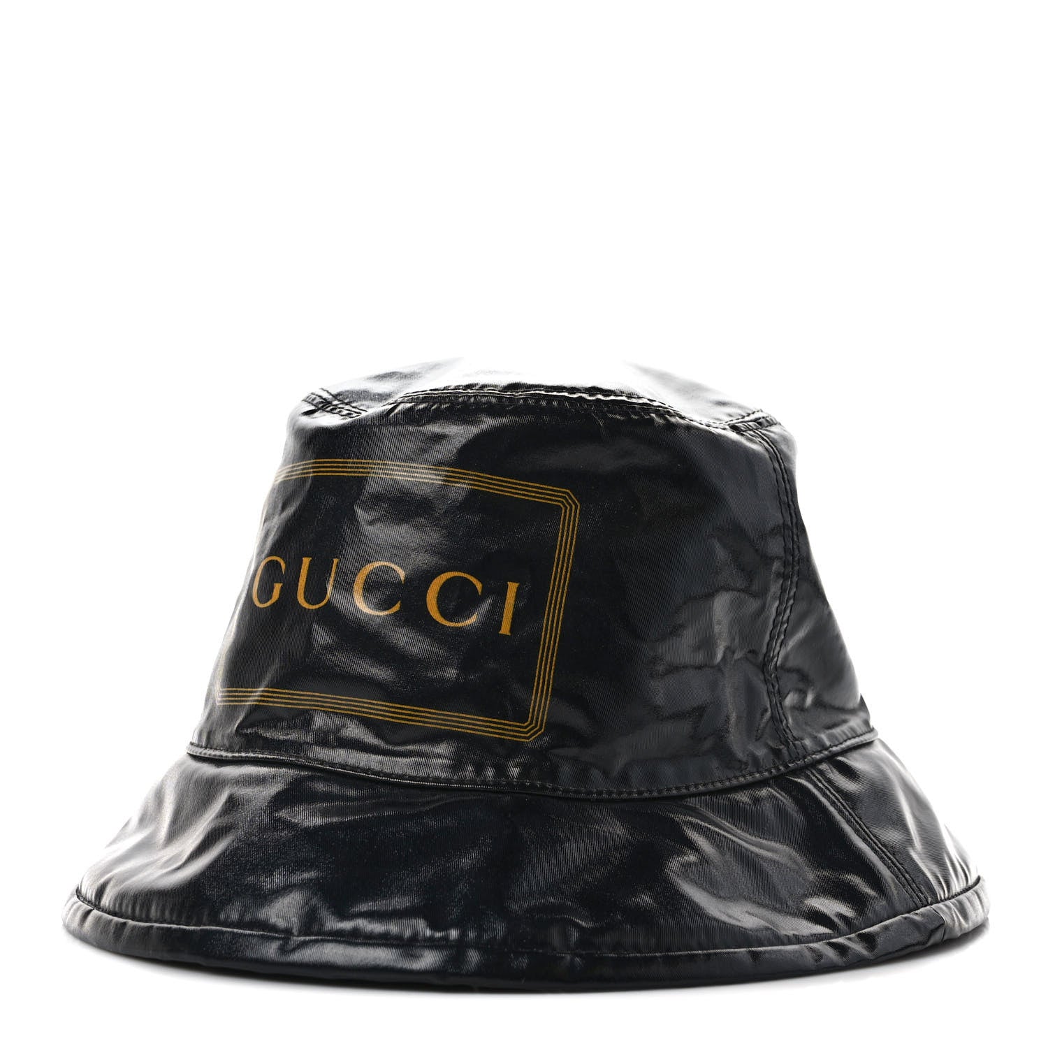 Gucci Coated Canvas Logo Bucket Hat M Black 1 of 8