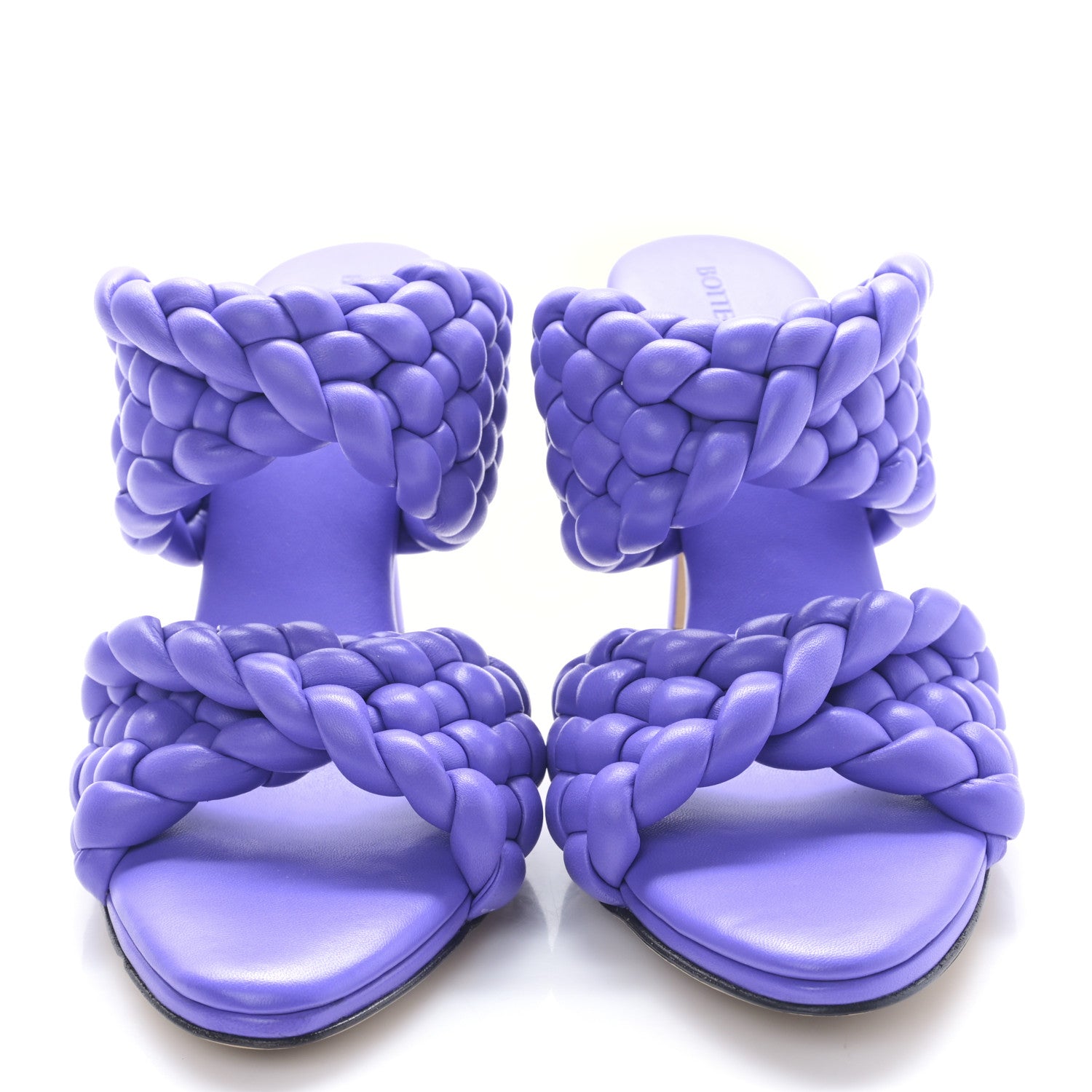 Bottega Veneta Nappa Twisted Padded Intrecciato Curve Slide Sandals 37 Purple 2 of 7