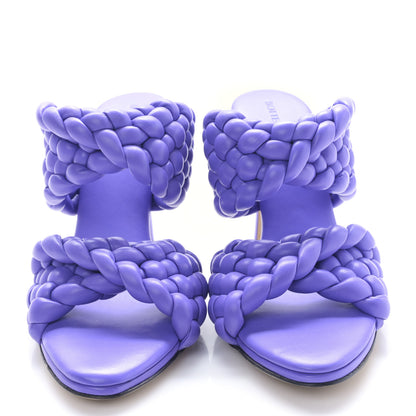 Bottega Veneta Nappa Twisted Padded Intrecciato Curve Slide Sandals 37 Purple 2 of 7