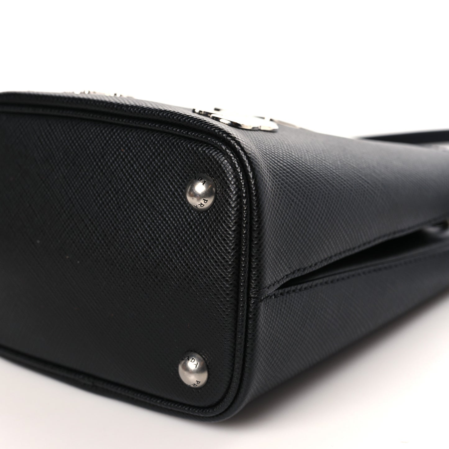 Saffiano Smalto Small Panier Bucket Bag Black