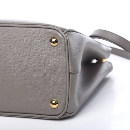 Prada Saffiano Small Galleria Double Zip Tote Argilla 8 of 10