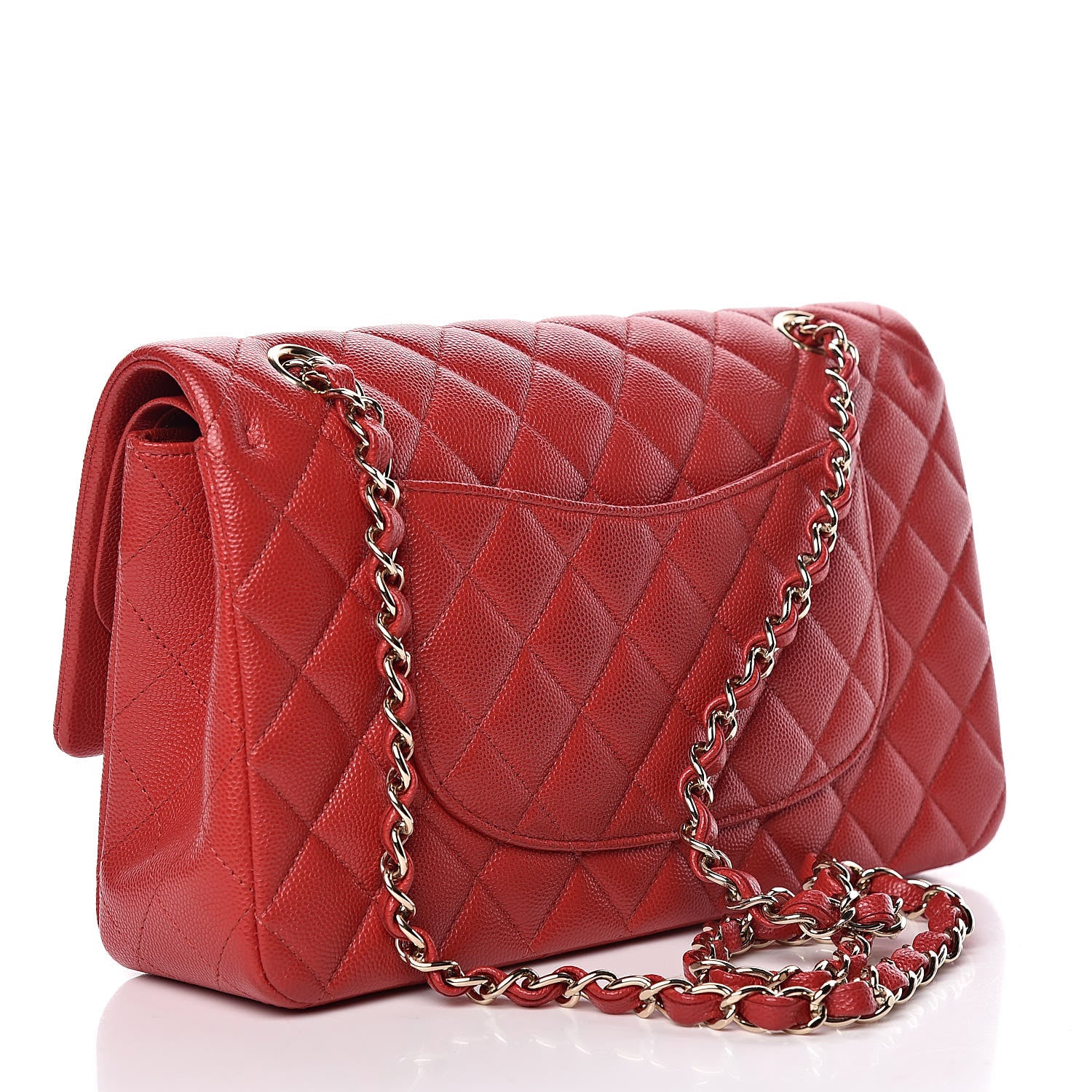 Chanel Caviar Quilted Medium Double Flap Red 3 of 11