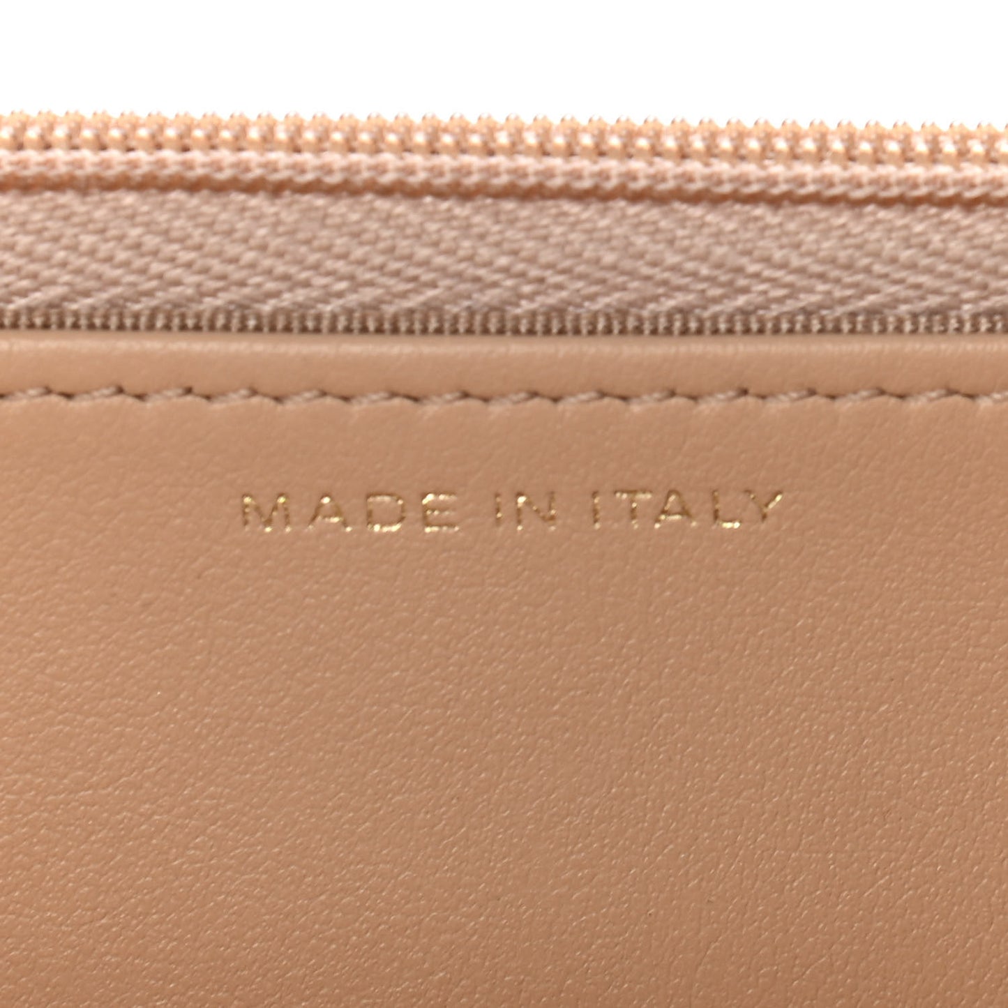 Caviar Quilted Wallet On Chain WOC Beige
