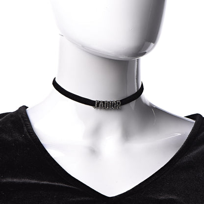 Christian Dior Velvet Crystal J’Adior Choker Necklace Black 2 of 5