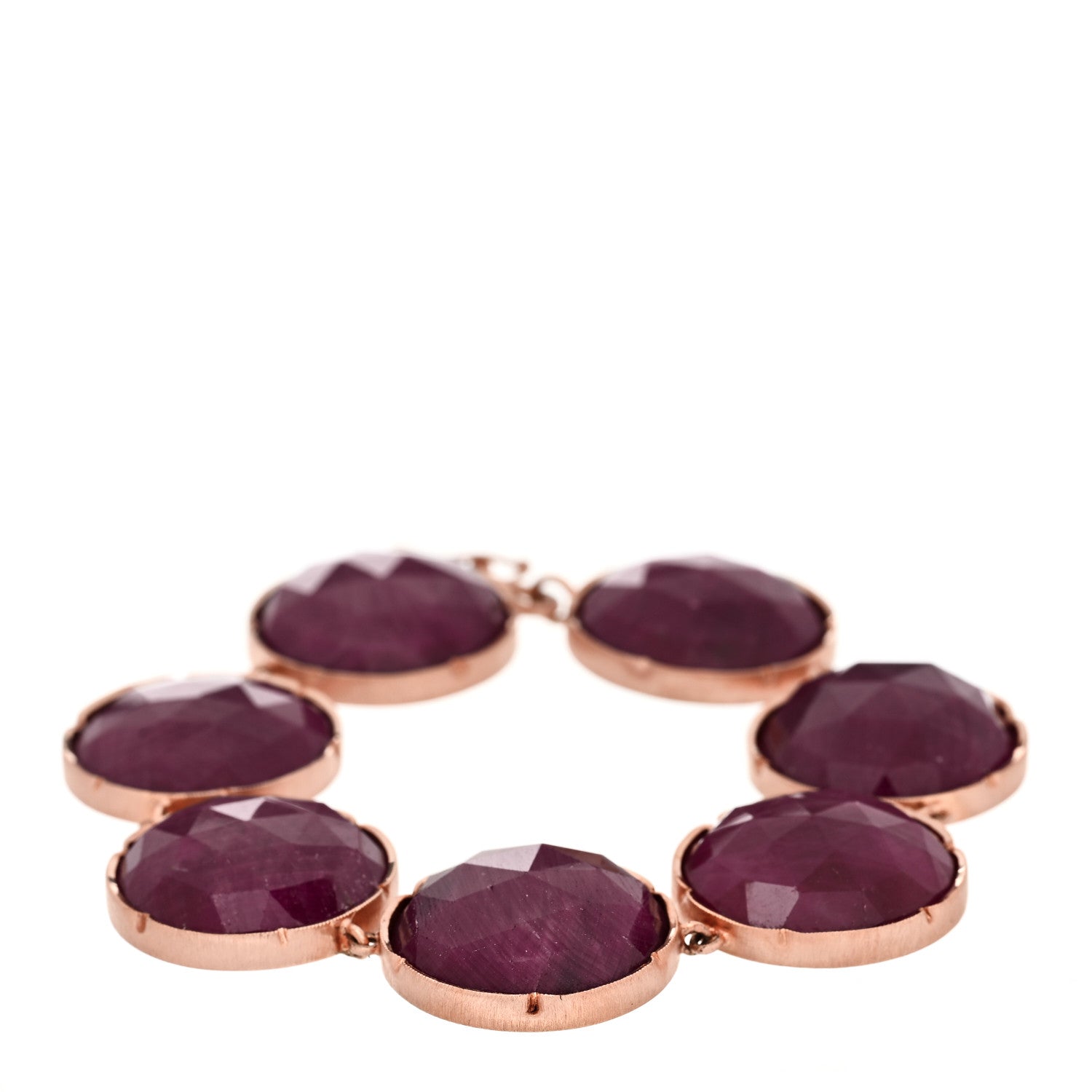 Irene Neuwirth 18K Rose Gold Ruby Large Classic Link Bracelet 1 of 3