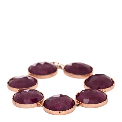 Irene Neuwirth 18K Rose Gold Ruby Large Classic Link Bracelet 1 of 3