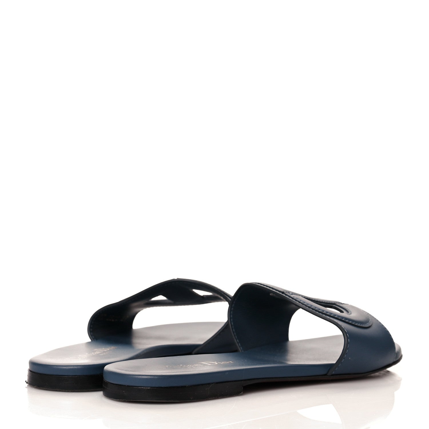 Christian Dior Calfskin D-Club Mule Sandal 37 Navy 4 of 14