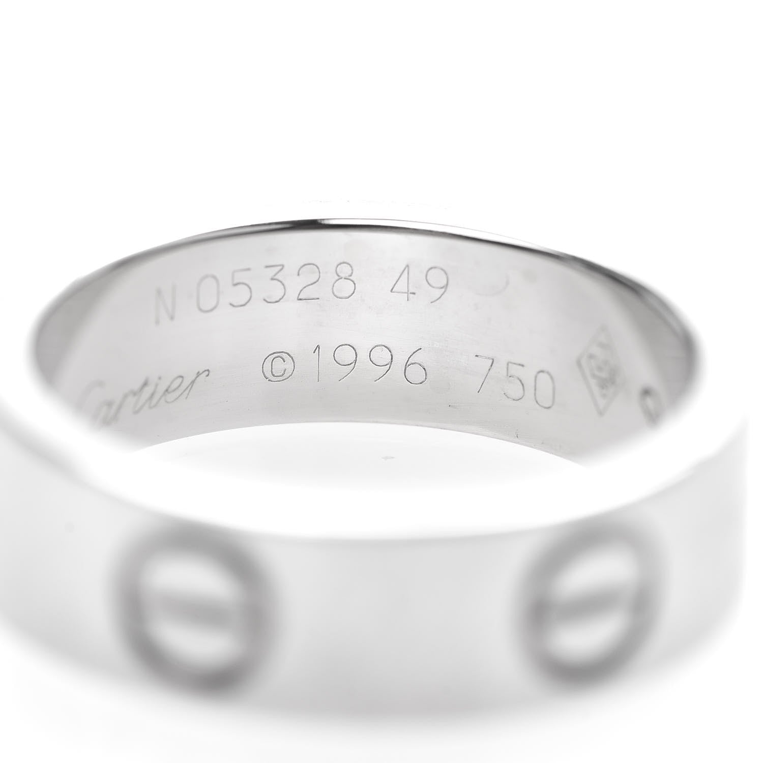 Cartier 18K White Gold 5.5mm LOVE Ring 49 4.75 4 of 4