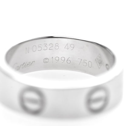 Cartier 18K White Gold 5.5mm LOVE Ring 49 4.75 4 of 4