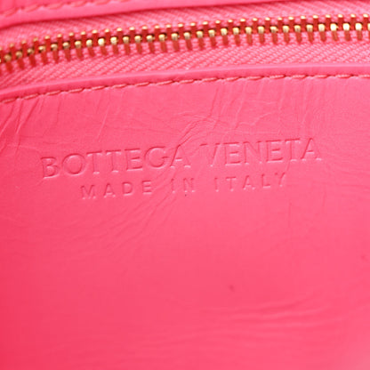 Bottega Veneta Calfskin Intreccio Plisse Cassette Crossbody Bag Pink 6 of 12