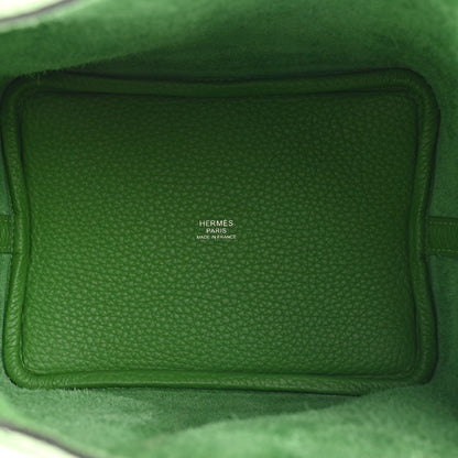 Hermes Taurillon Clemence Picotin Lock 18 PM Vert Yucca 5 of 13