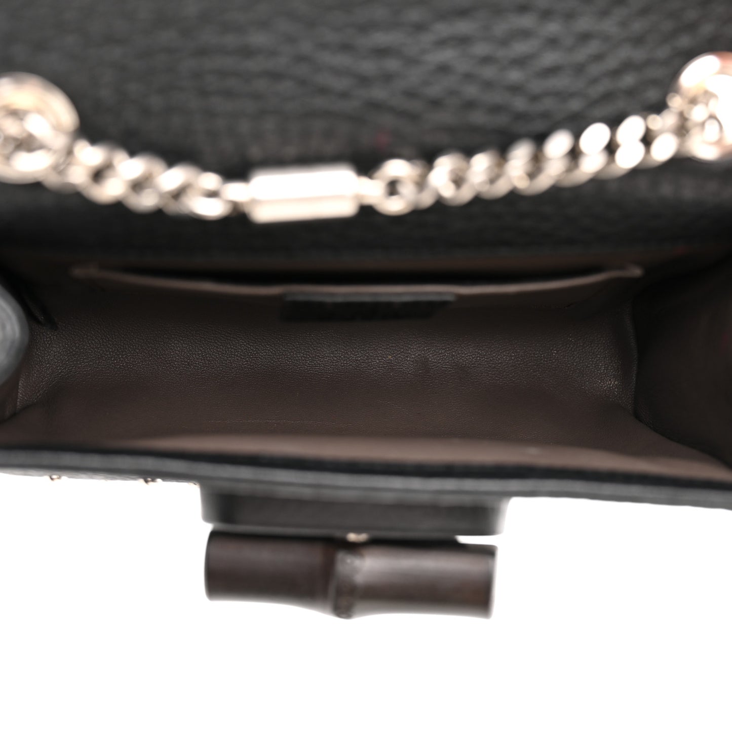 Calfskin Small Studded Miss Bamboo Shoulder Bag Black