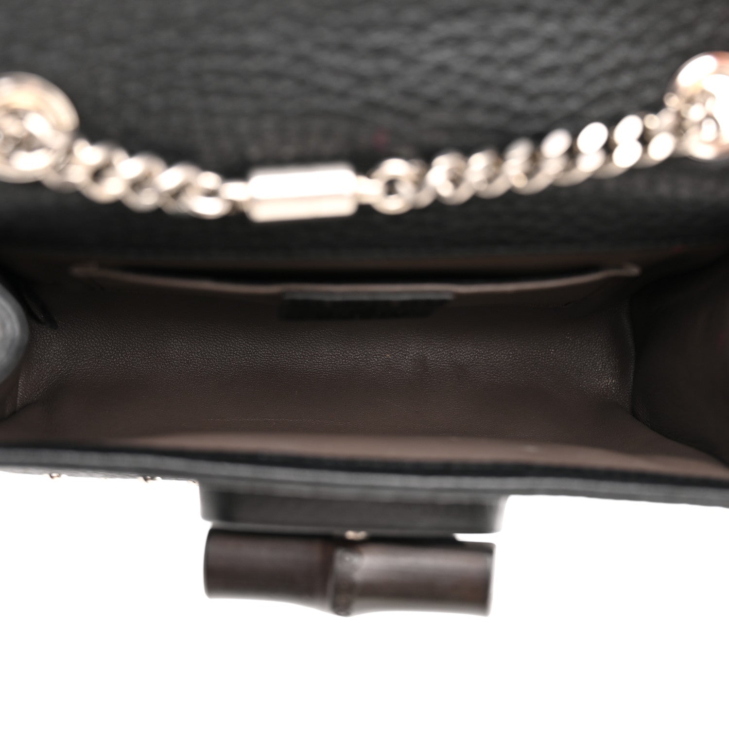Gucci Calfskin Small Studded Miss Bamboo Shoulder Bag Black 5 of 12