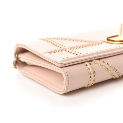 Christian Dior Calfskin Studded Diorama Croisiere Chain Wallet Nude 6 of 11