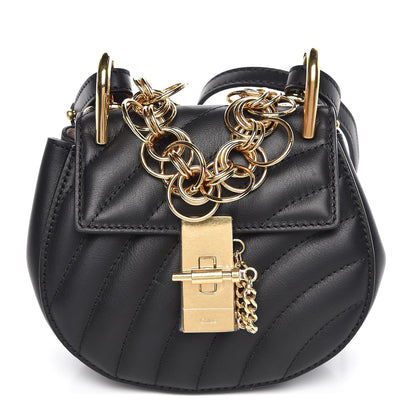 Chloe Calfskin Quilted Nano Drew Bijou Shoulder Bag Black 1 of 13