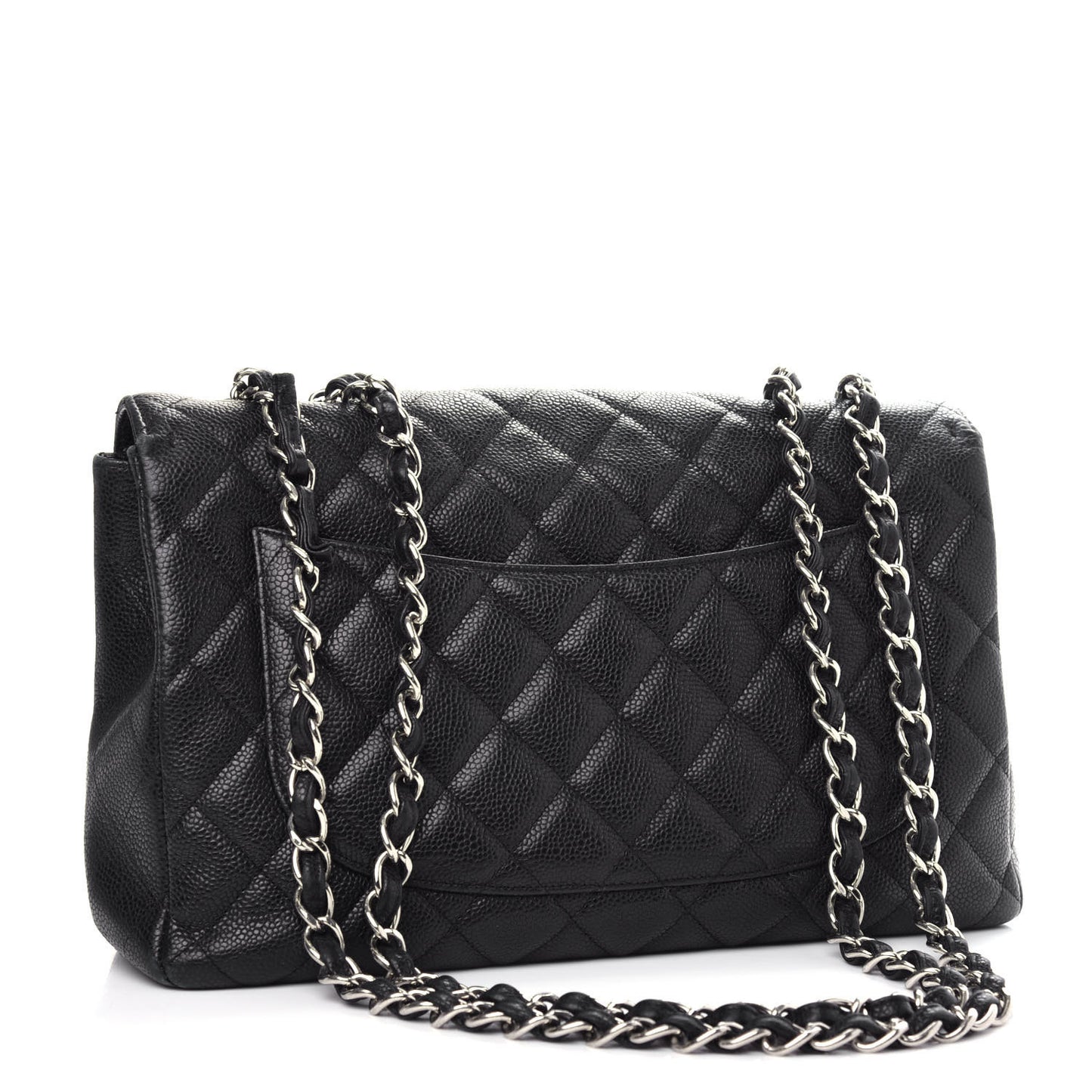 Caviar Quilted Jumbo Single Flap Black