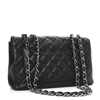 Chanel Caviar Quilted Jumbo Single Flap Black 3 of 14