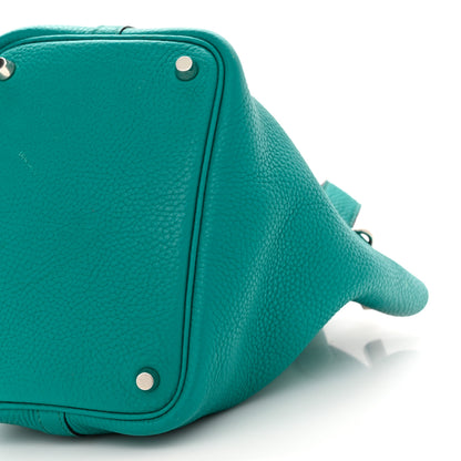Hermes Taurillon Clemence Picotin Lock 18 PM Turquoise 9 of 13