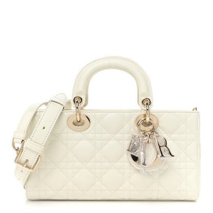 Christian Dior Lambskin Cannage Medium Lady D-Joy White 1 of 8
