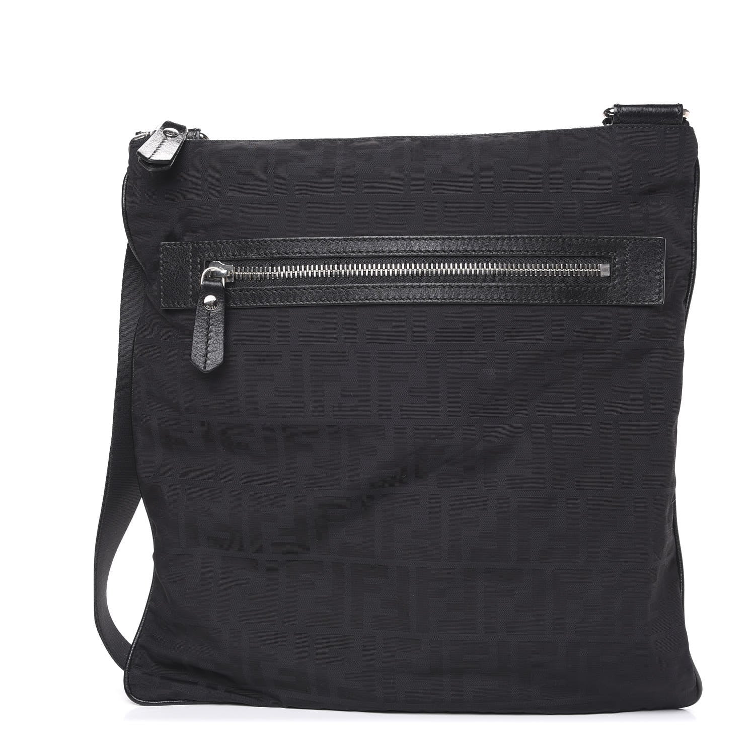 Fendi Zucca Messenger Bag Black 1 of 9