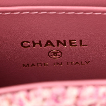 Chanel Tweed Quilted Mini Nano Kelly Shopper Pink 6 of 11