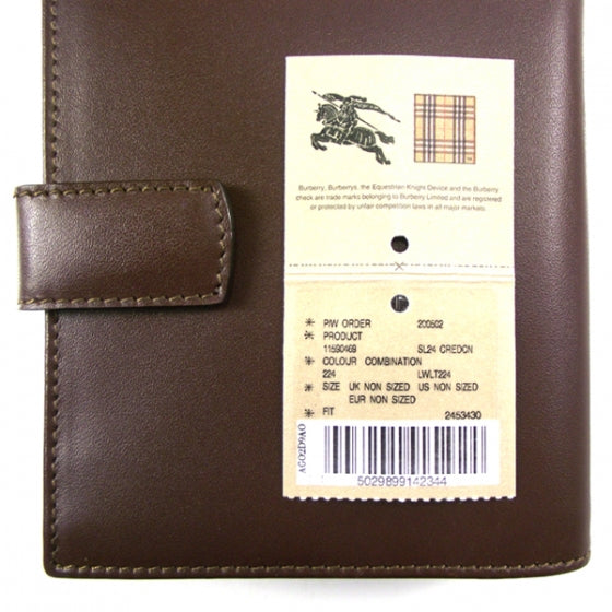 Leather Nova Check Wallet Brown