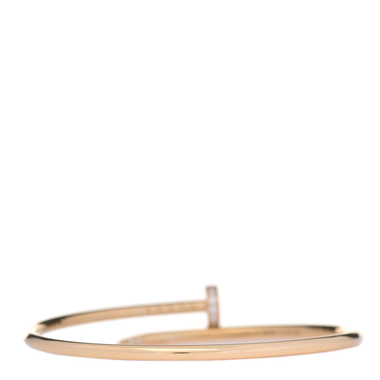 Cartier 18K Yellow Gold Diamond Small Juste Un Clou Bracelet 15 3 of 5