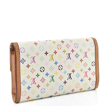 Louis Vuitton Monogram Multicolor Porte Tresor International Wallet White 3 of 17