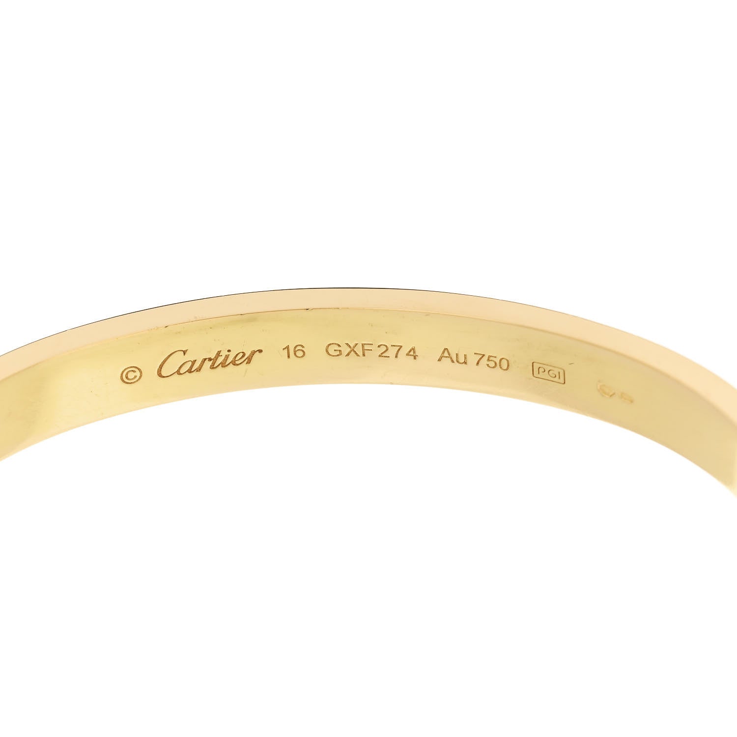Cartier 18K Yellow Gold LOVE Bracelet 16 6 of 9