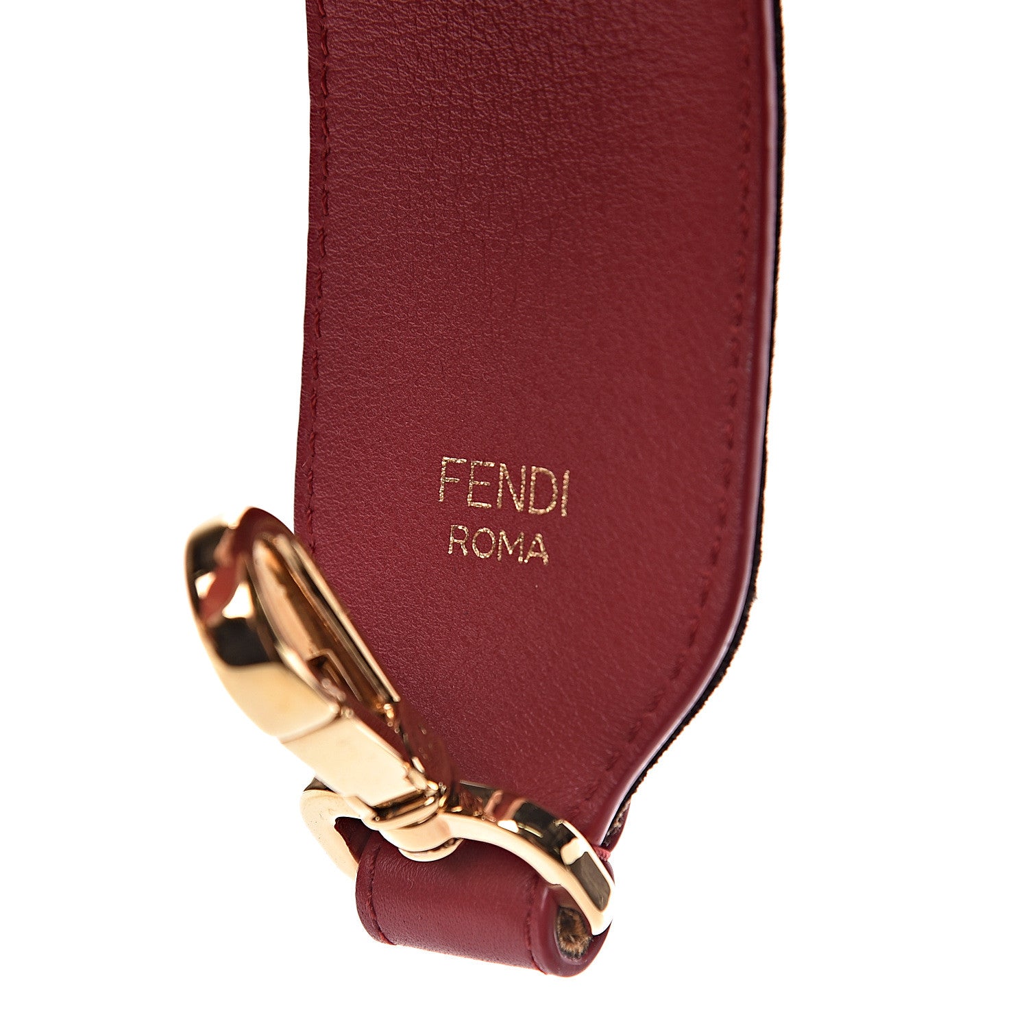 Fendi Velvet FF Mini Strap You Tobacco Fragola 4 of 5