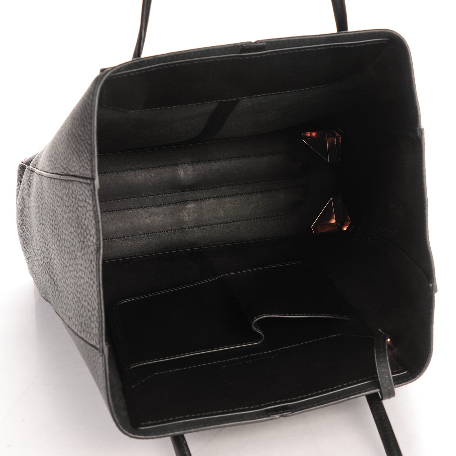 Alexander Wang Pebbled Calfskin Prisma Skeletal Tote Black Rose Gold Hardware 5 of 6
