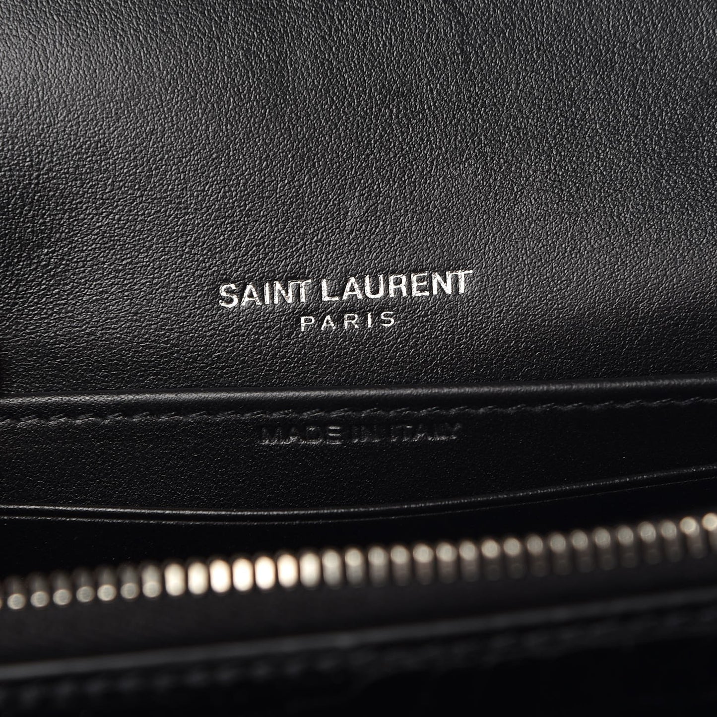 Calfskin Crocodile Embossed Monogram Sunset Chain Wallet Black