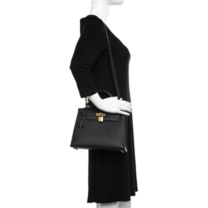 Hermes Epsom Kelly Sellier 25 Black 2 of 11