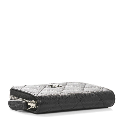 Chanel Caviar Quilted Zip Coin Purse Black 4 of 9