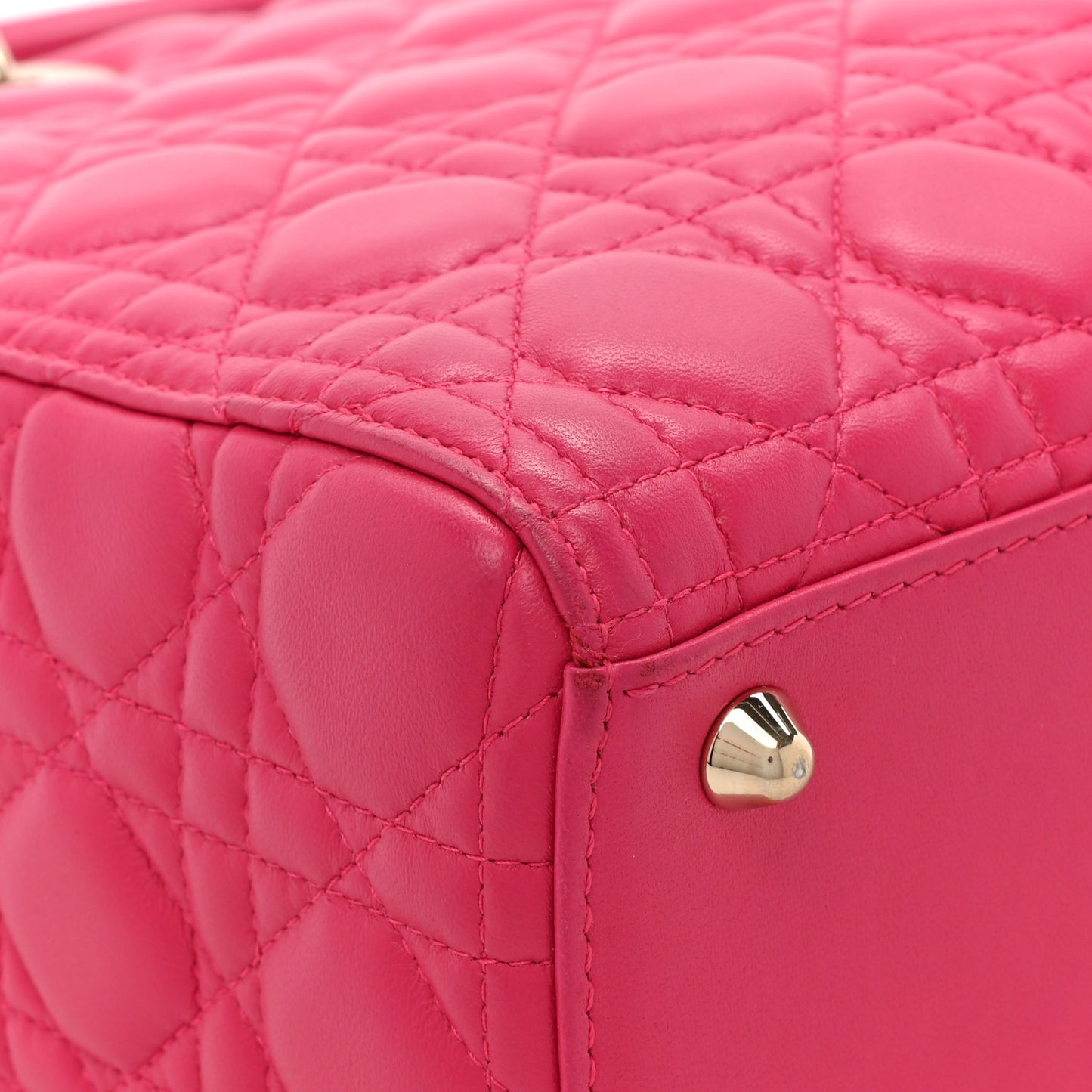 Lambskin Cannage Large Lady Dior Pink
