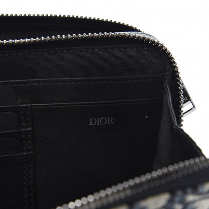 Christian Dior Oblique Pouch Navy Blue 6 of 10