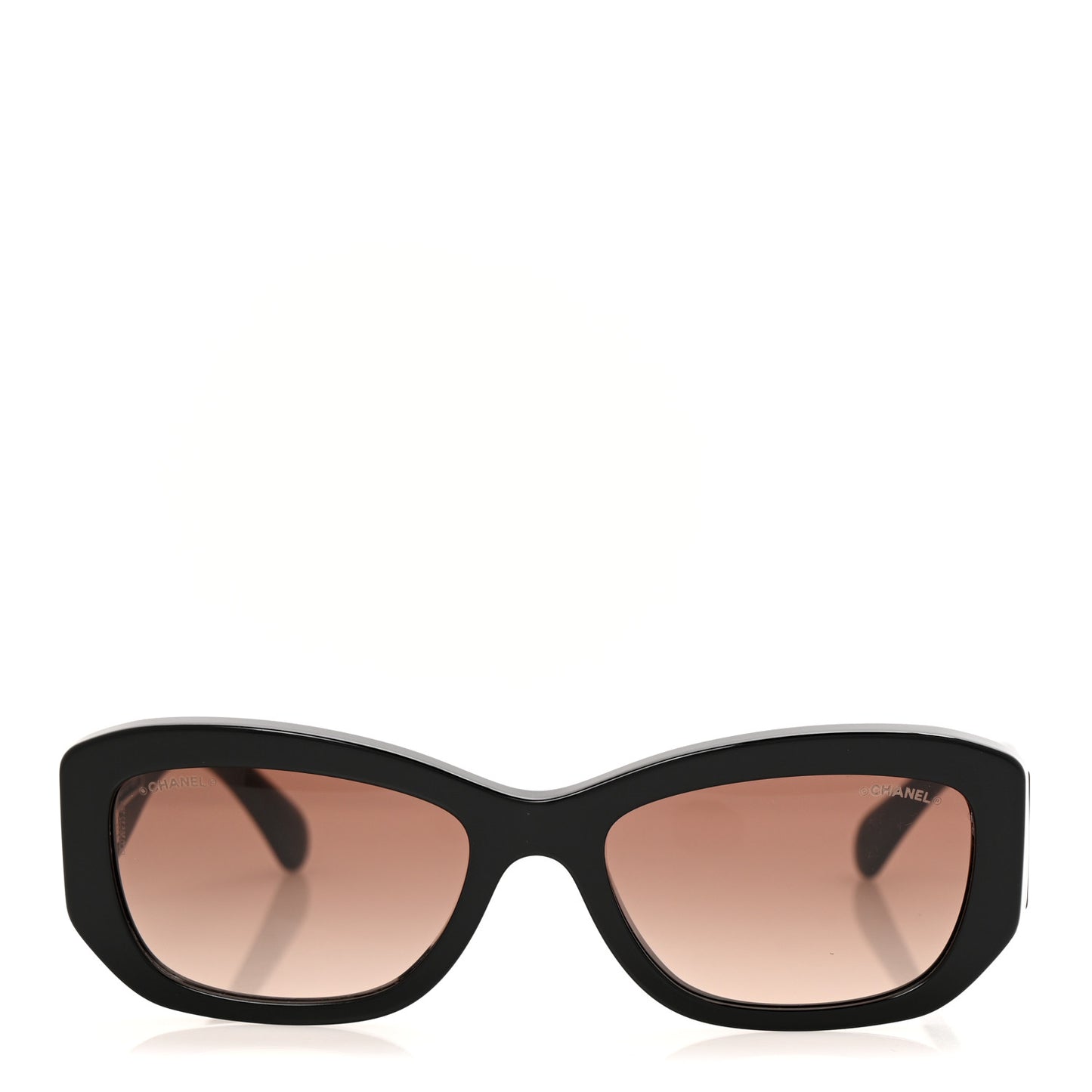 Acetate Rectangle Sunglasses 5493 Black Brown