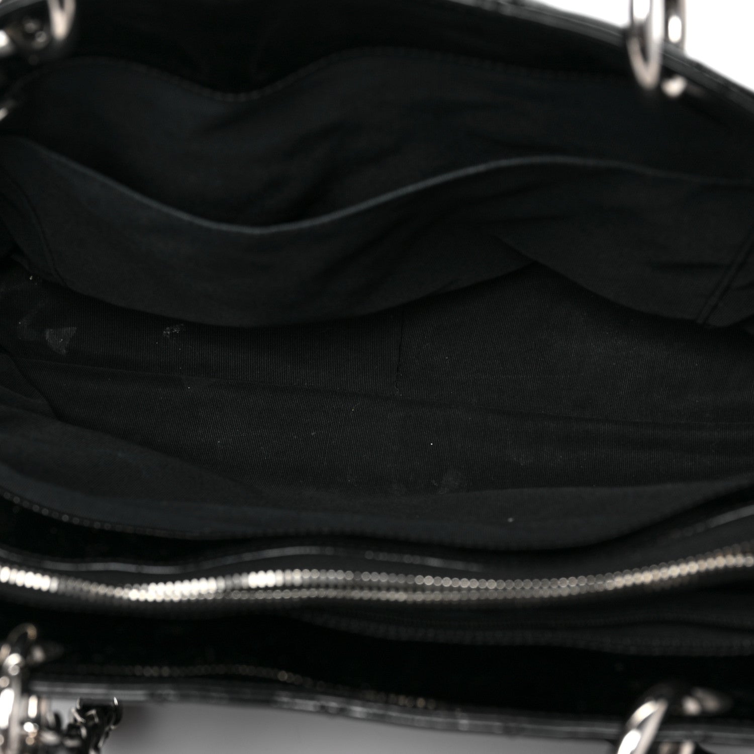 Chanel Patent Quilted Grand Shopping Tote GST Black 5 of 11