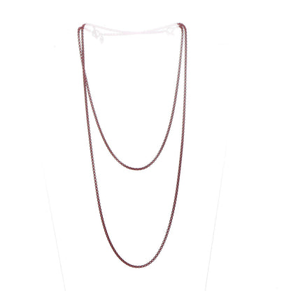 David Yurman Stainless Steel Acrylic 14K Rose Gold Bel Aire Chain Necklace Coral 3 of 7