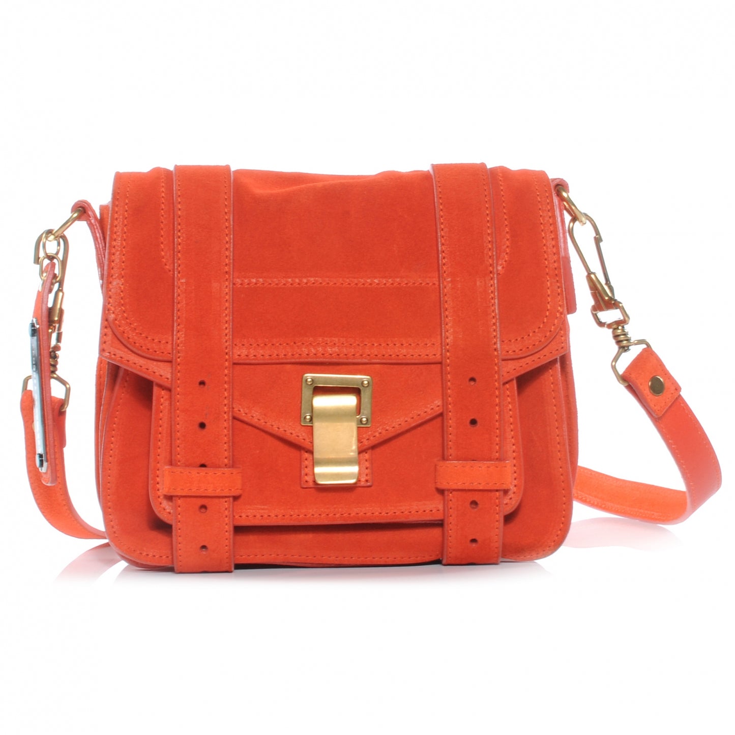 Suede PS1 Mini Pouch Messenger Bag Orange
