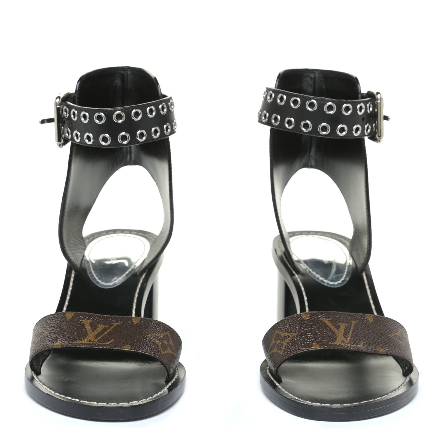 Louis Vuitton Calfskin Monogram Passenger Sandals 39 Black 3 of 14
