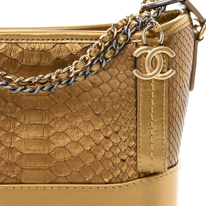 Chanel Metallic Snakeskin Small Gabrielle Hobo Gold 8 of 12