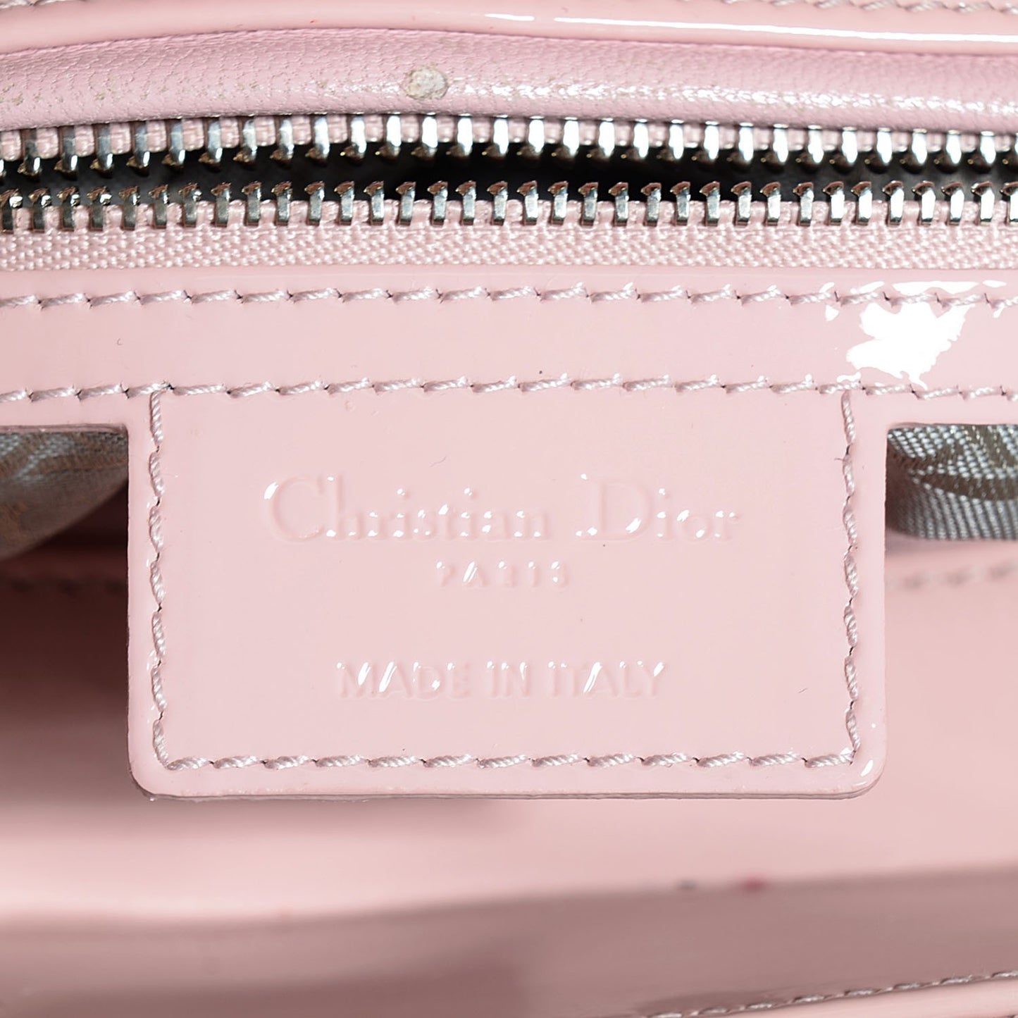 Patent Cannage Large Lady Dior Light Pink