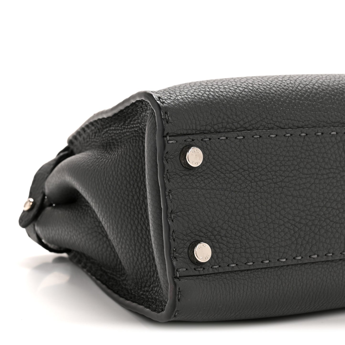 Cuoio Romano Selleria Bi-Color Medium Peekaboo Iconic Satchel Asfalto Latte