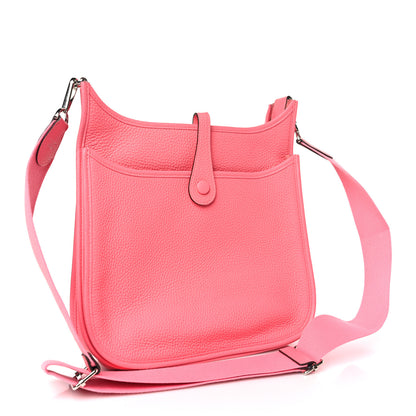 Hermes Taurillon Clemence Evelyne III PM Rose Azalee 7 of 31