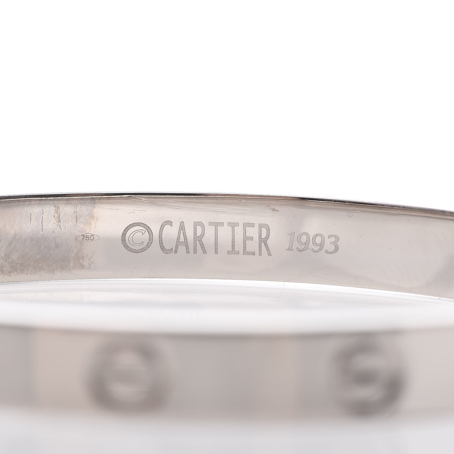 18K White Gold LOVE Bracelet 17