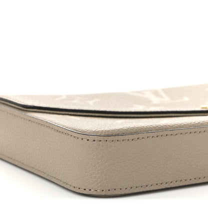 Louis Vuitton Empreinte Monogram Giant Felicie Pochette Tourterelle Creme 9 of 10