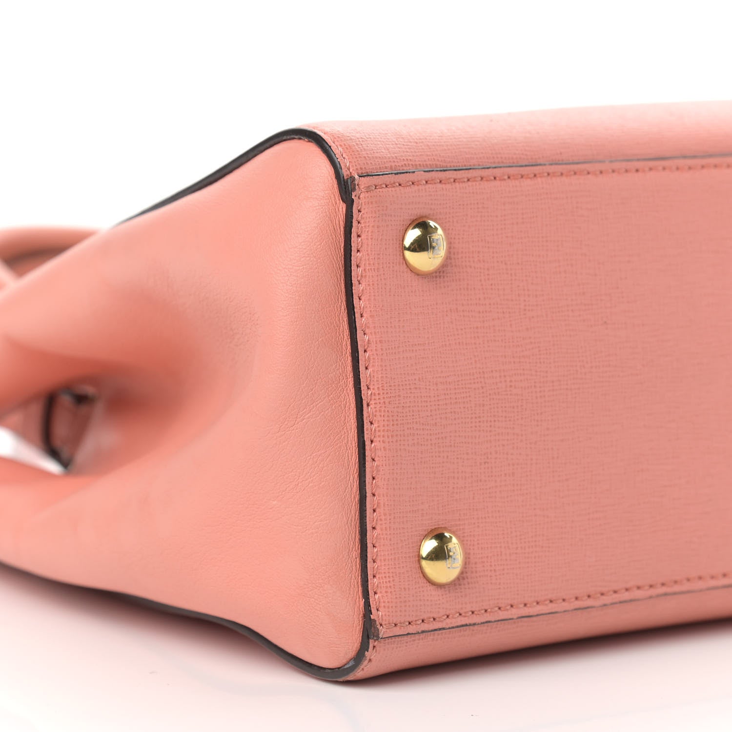 Fendi Vitello Elite Petite 2Jours Tote Pesca 7 of 11