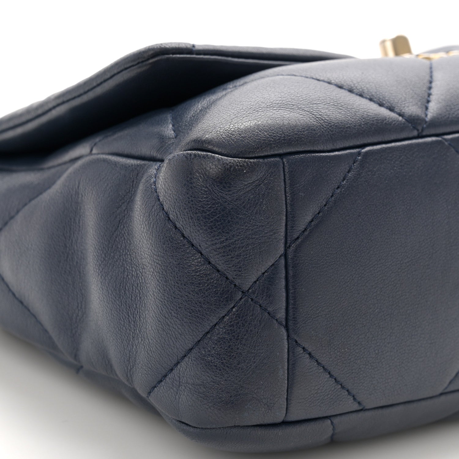 Chanel Lambskin Quilted Medium Chanel 19 Flap Navy Blue 9 of 11