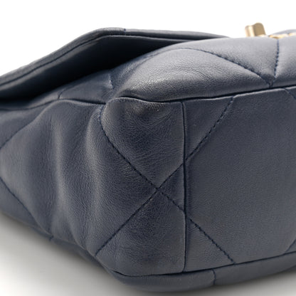Chanel Lambskin Quilted Medium Chanel 19 Flap Navy Blue 9 of 11